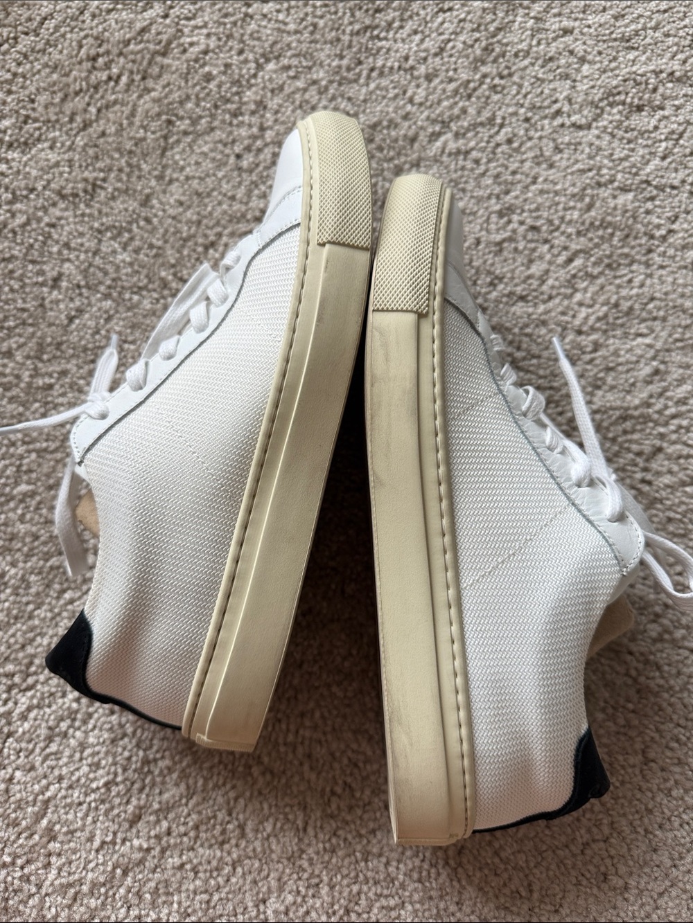 Greats Royale Knit White Black Lace Up Sneakers